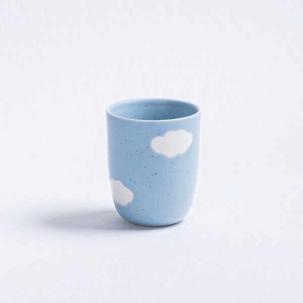 Cloud Medium Cup Becher ohne Henkel, Wolkenbecher in Blau 250ml