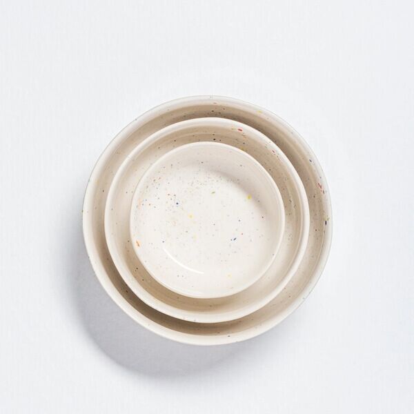 Party White Trilogy Bowl Schüssel, Schale Set in Weiß, 3x Keramikschalen 12cm-15cm-19cm