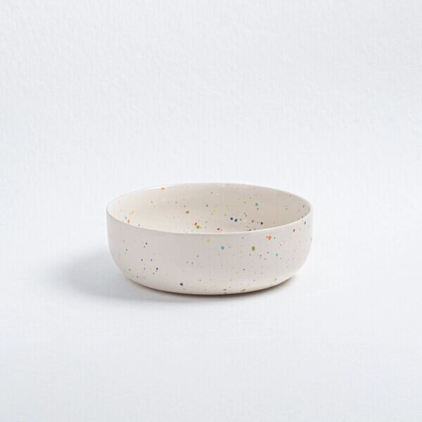 Keramik Bowl weiß gesprenkelt