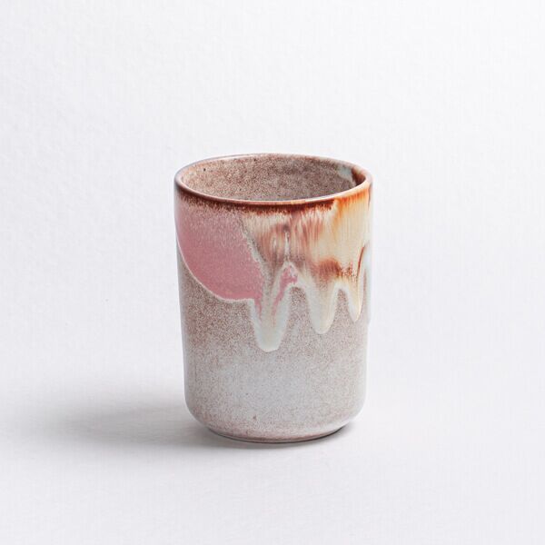 Melting Cup Becher ohne Henkel Keramikbecher Pastell verlaufend 260ml