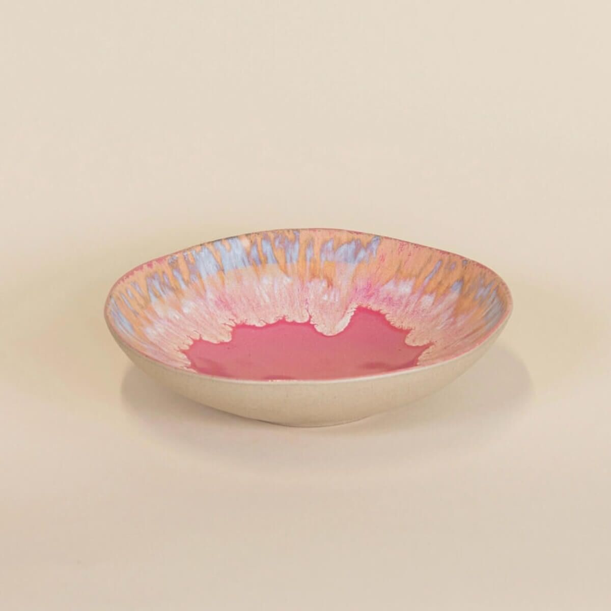 Pôr do Sol tiefer Teller Pastateller, Suppenteller in Pink Rosa ø22cm
